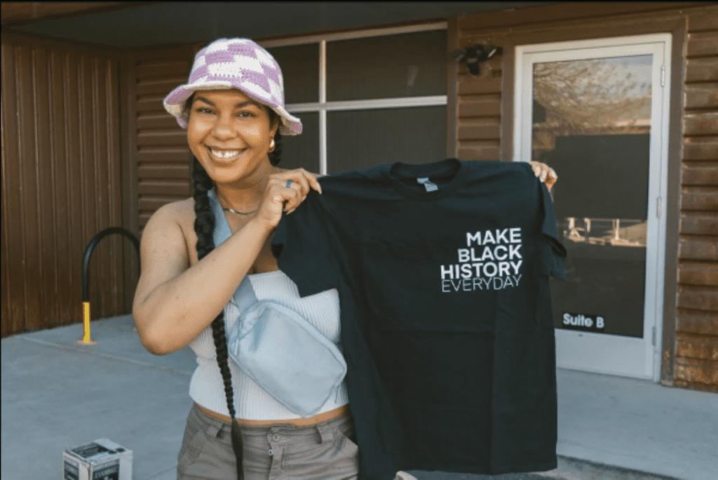 Hailey Dukart, co-founder of Blk House Mrkt, at a previous event she helped organize. (Courtesy of Blk House Mrkt)